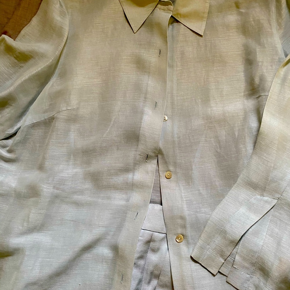 Gorgeous silk & linen pant suit size 8.
